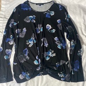 long sleeve floral top